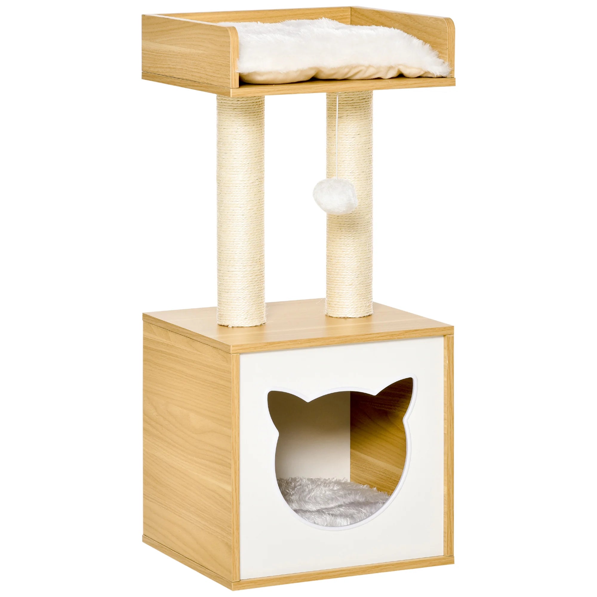 Compact Cat Tree with Cave Bed