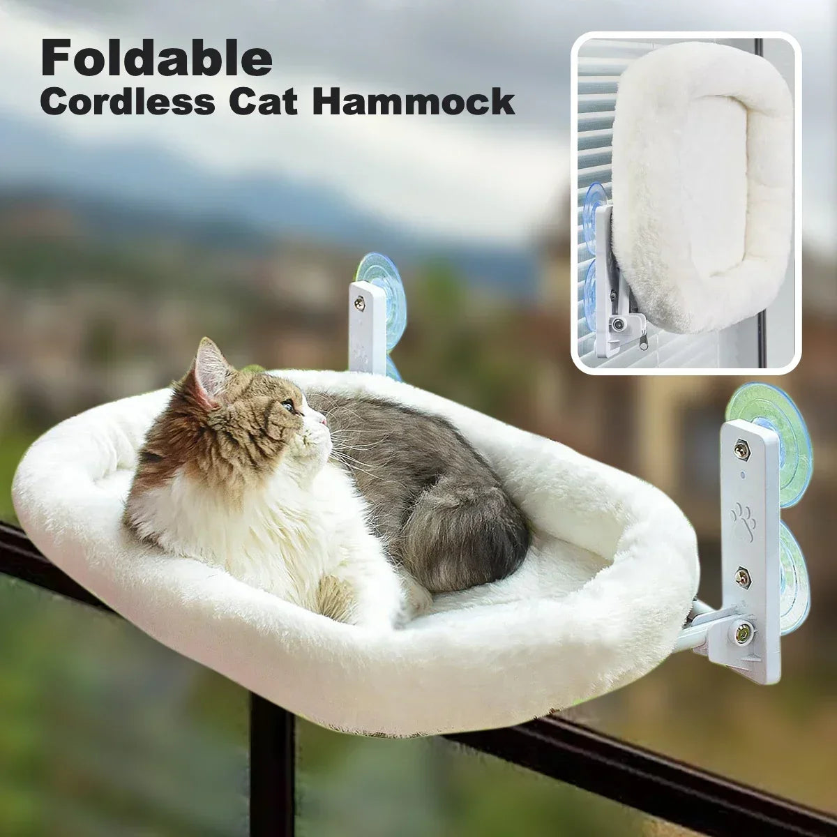 Cordless Window Cat Hammock
