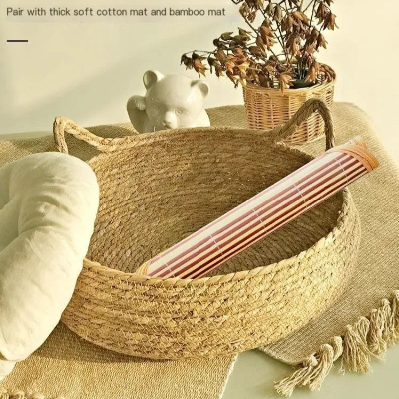 Hand-Woven Rattan Cat Bed