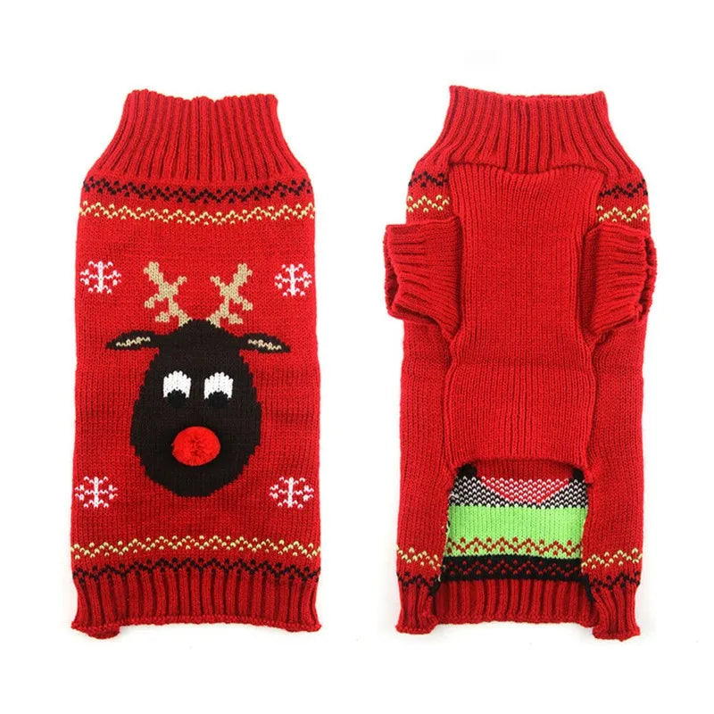 Knitted Christmas Dog Sweater