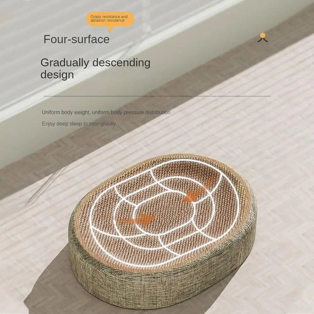 Oval Sisal Cat Scratch Bed