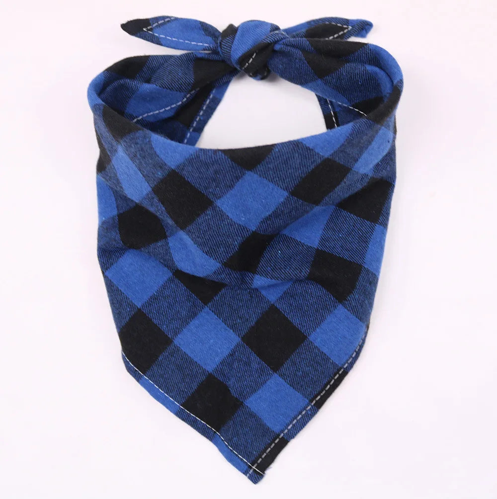 Red & Black Plaid Dog Bandana