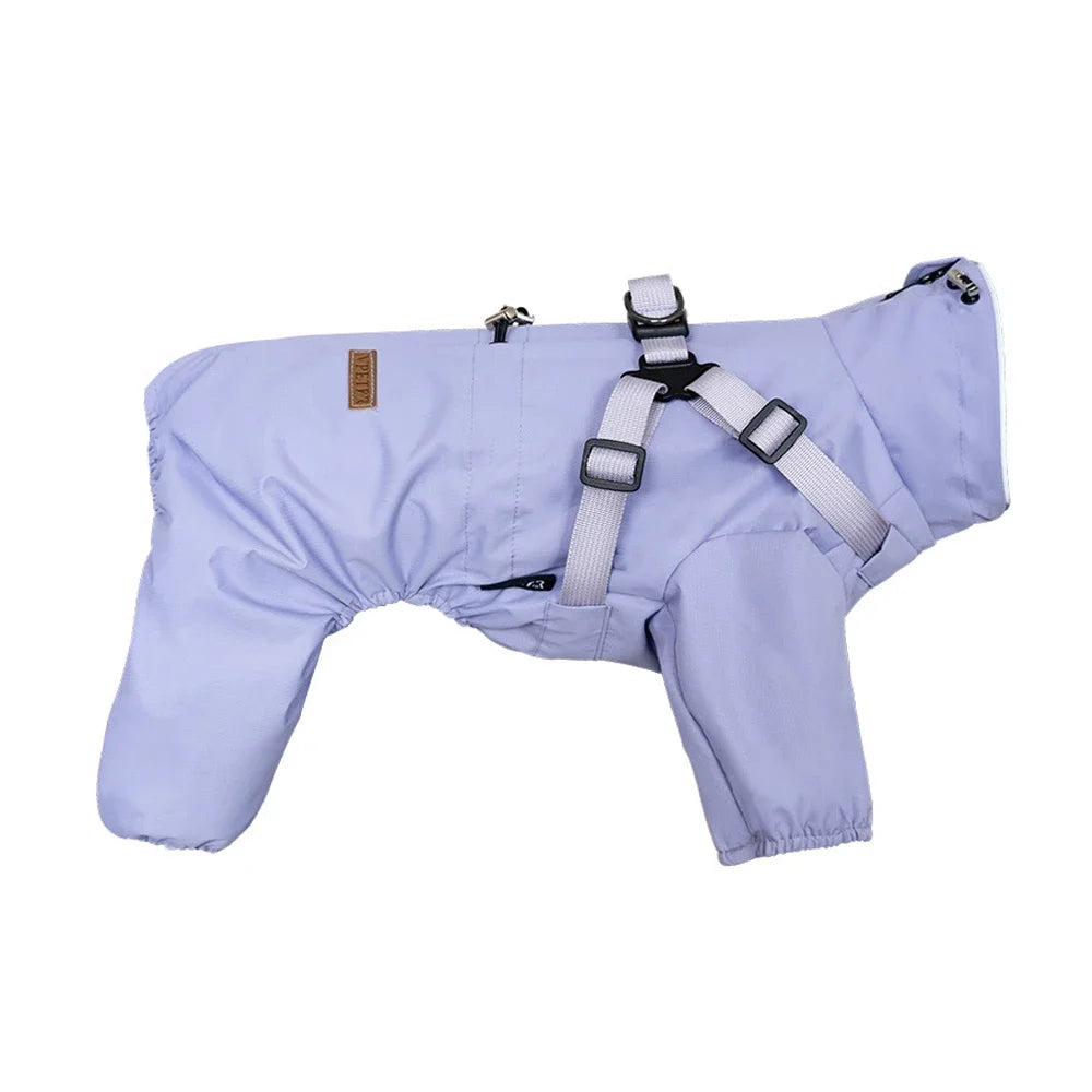 Imperméable avec harnais intégré pour chien