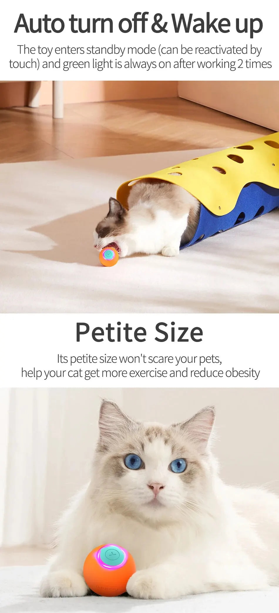 Balle électrique intelligente pour chat
