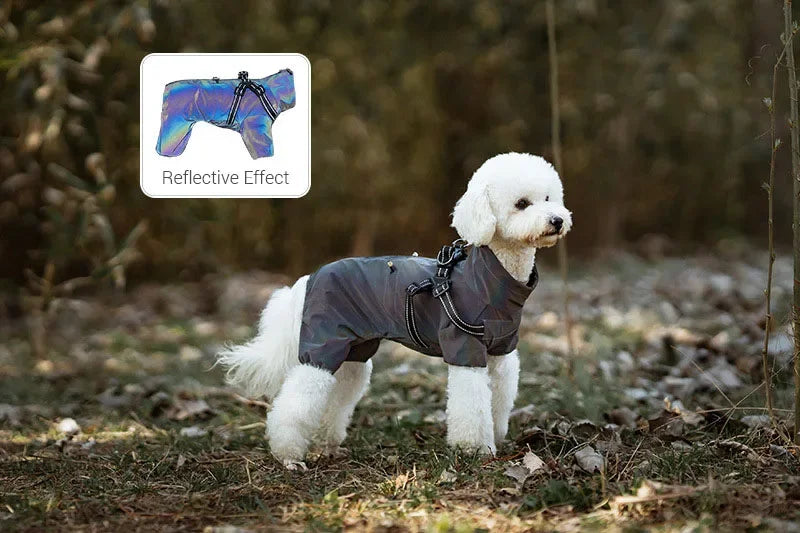 Imperméable avec harnais intégré pour chien