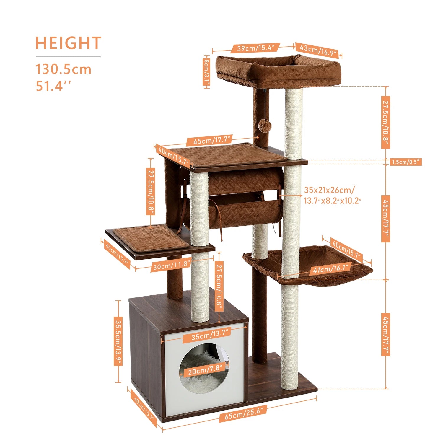Arbre à chat moderne en bois