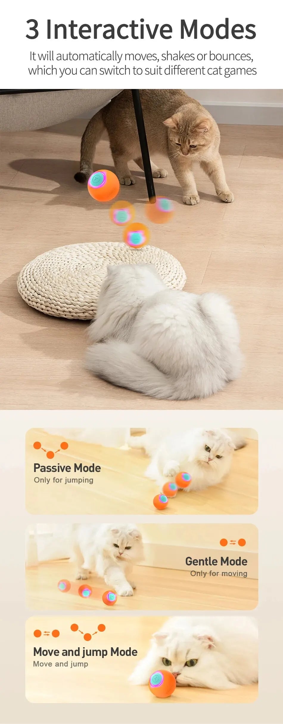 Balle électrique intelligente pour chat
