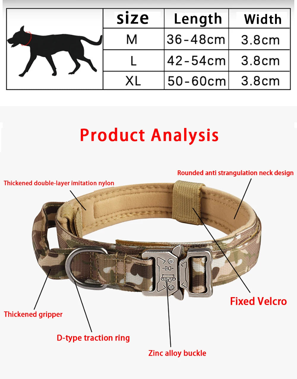 Collier tactique pour chien