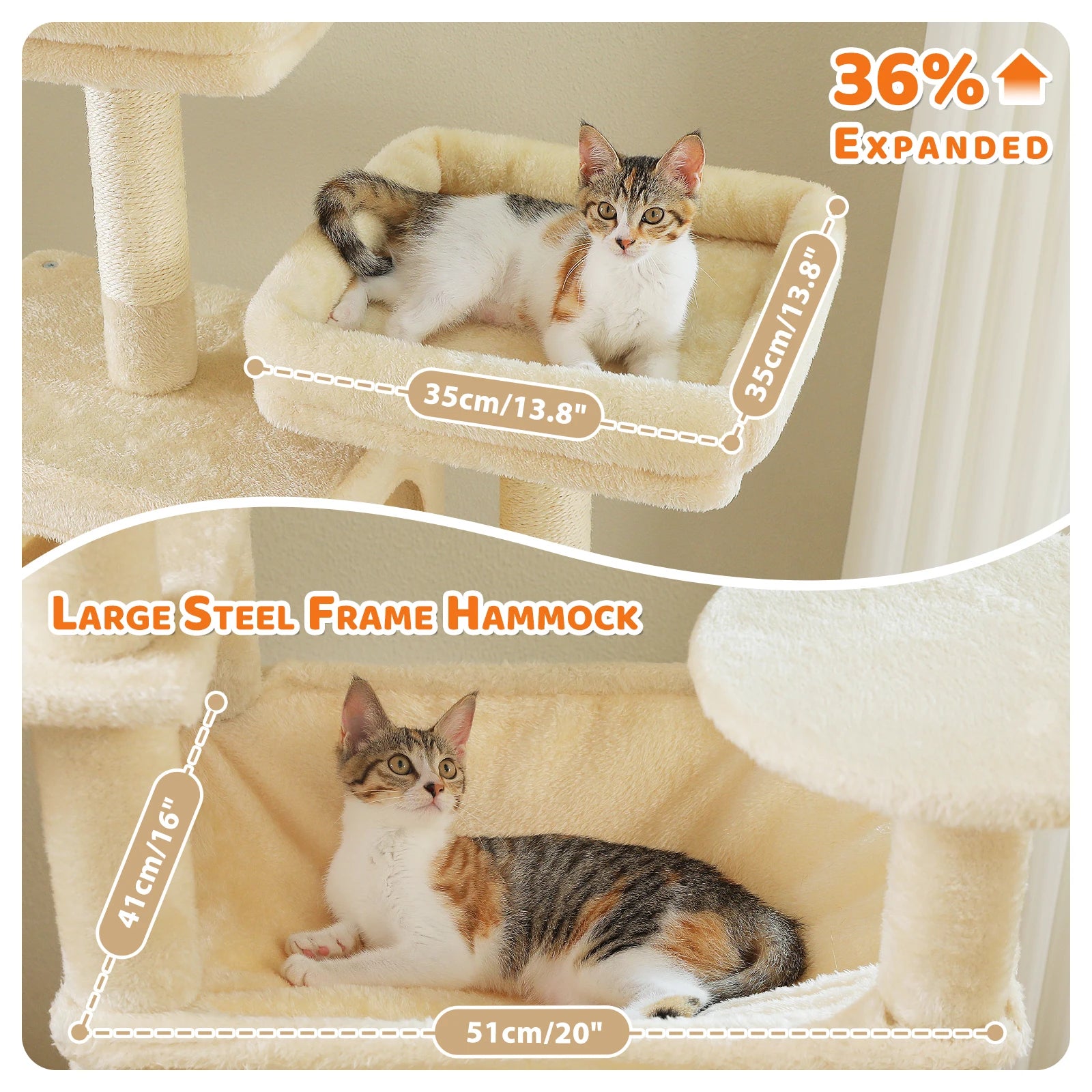 Grand arbre à chat multi-niveaux