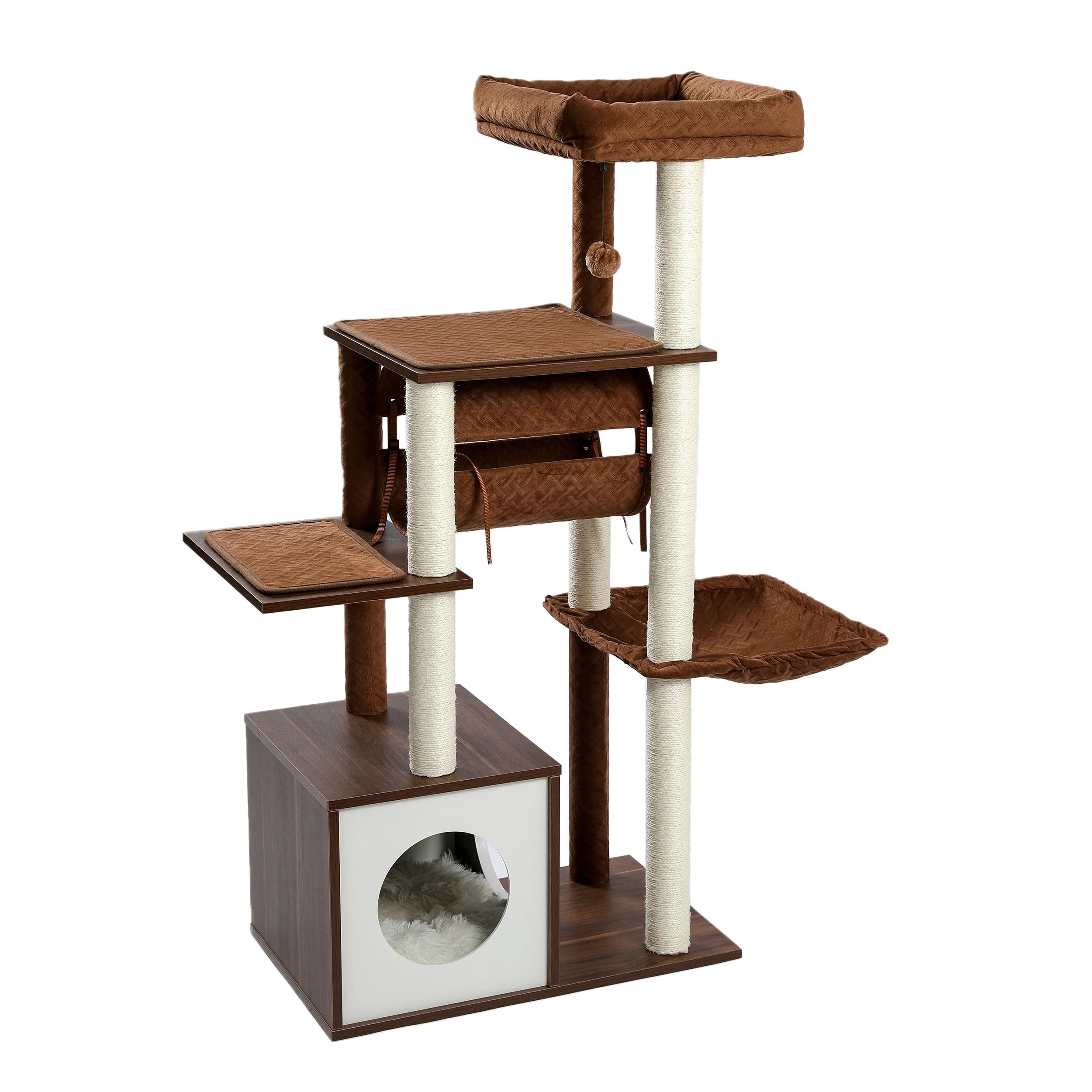 Arbre à chat moderne en bois