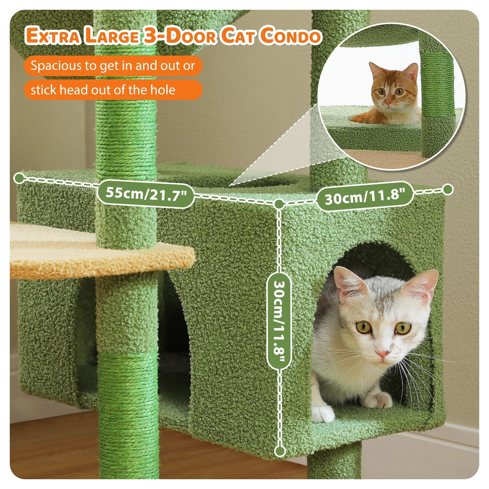 Grand arbre à chat multi-niveaux