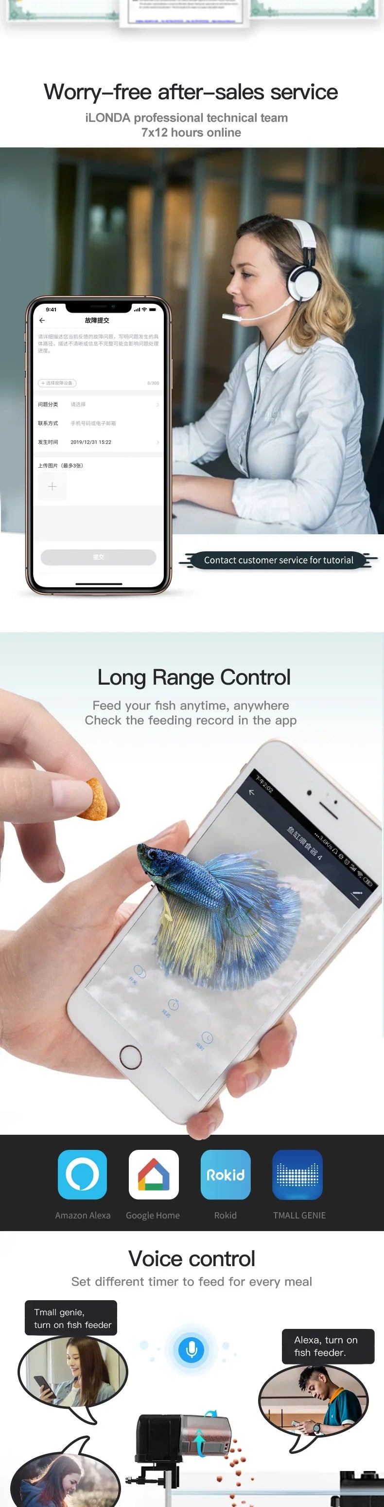 Distributeur automatique de nourriture pour aquarium