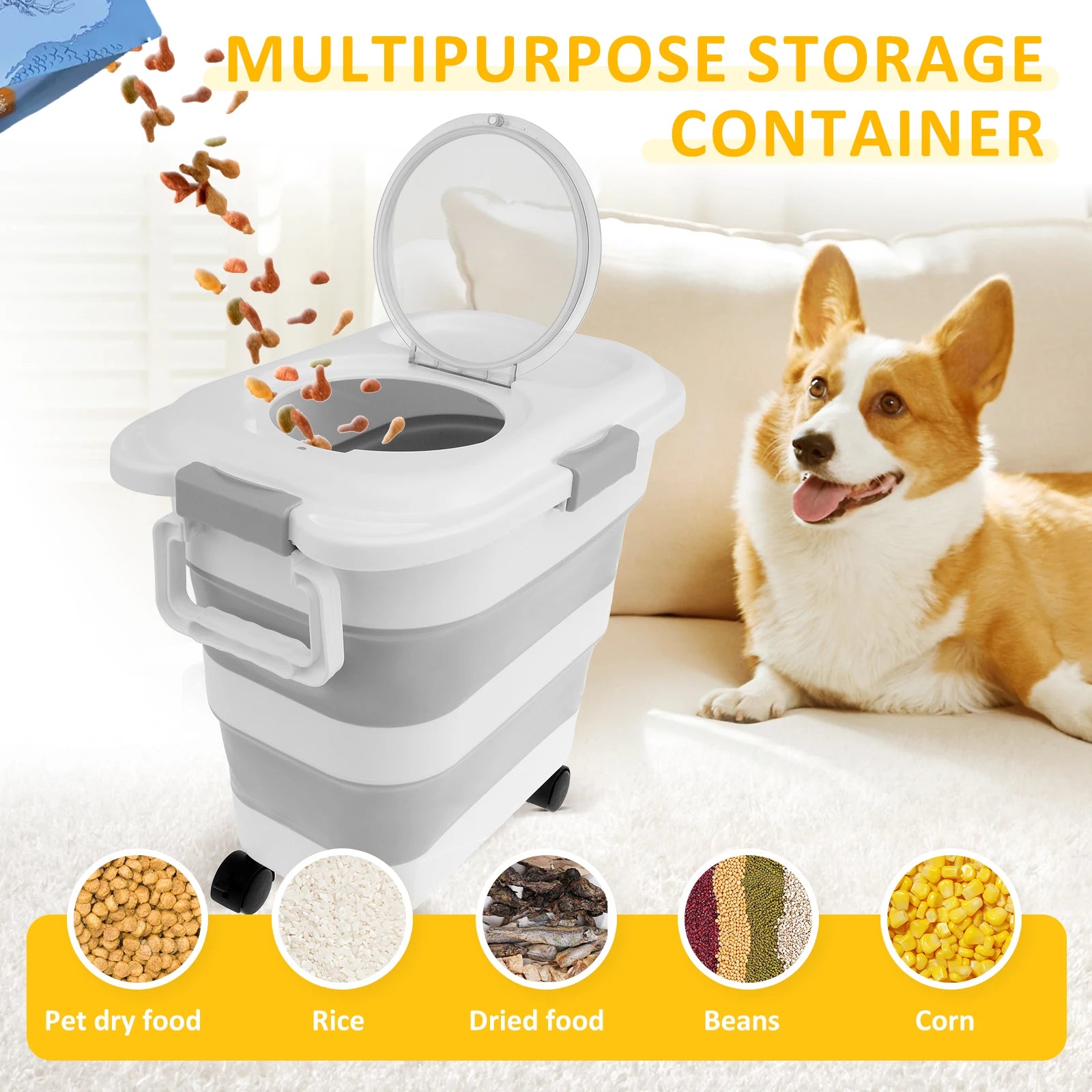 Boîte pliable pour nourriture pour animaux