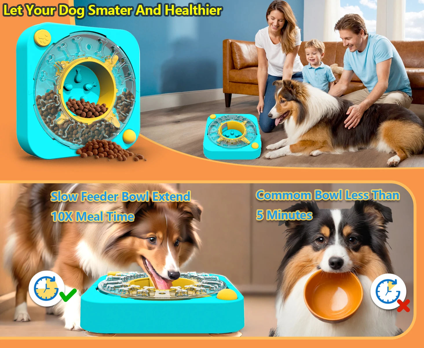Jouet puzzle interactif 3 en 1 pour chien