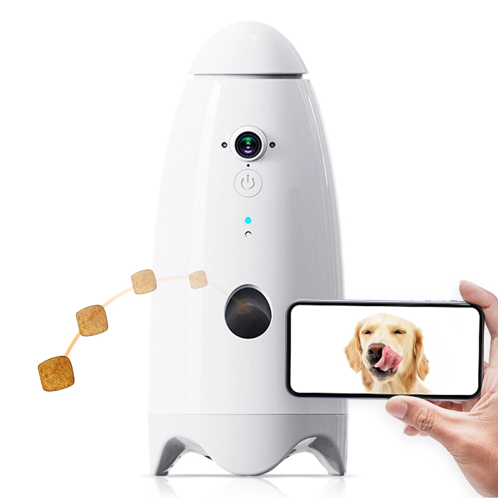 Caméra intelligente pour chien avec distributeur de friandises