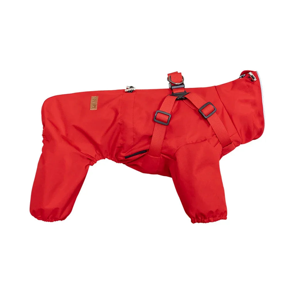 Imperméable avec harnais intégré pour chien