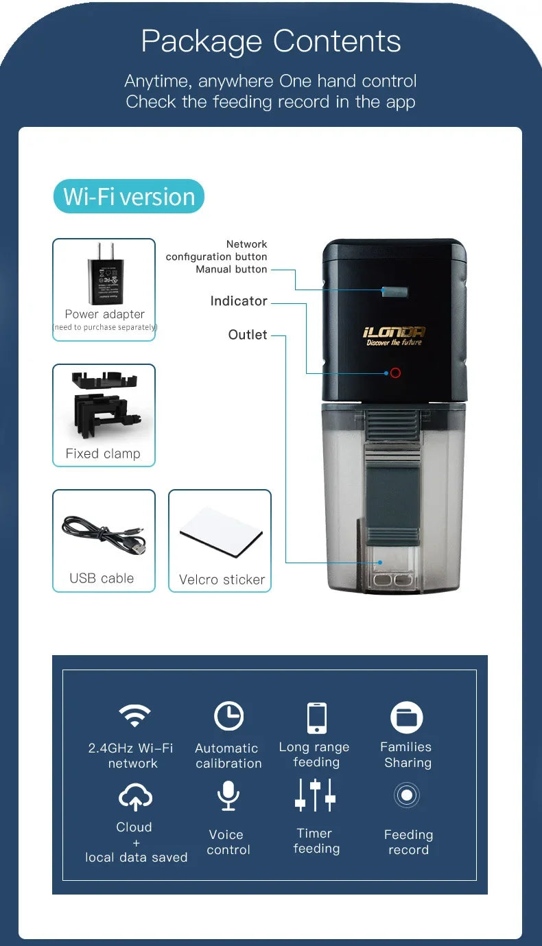 Distributeur automatique de nourriture pour aquarium