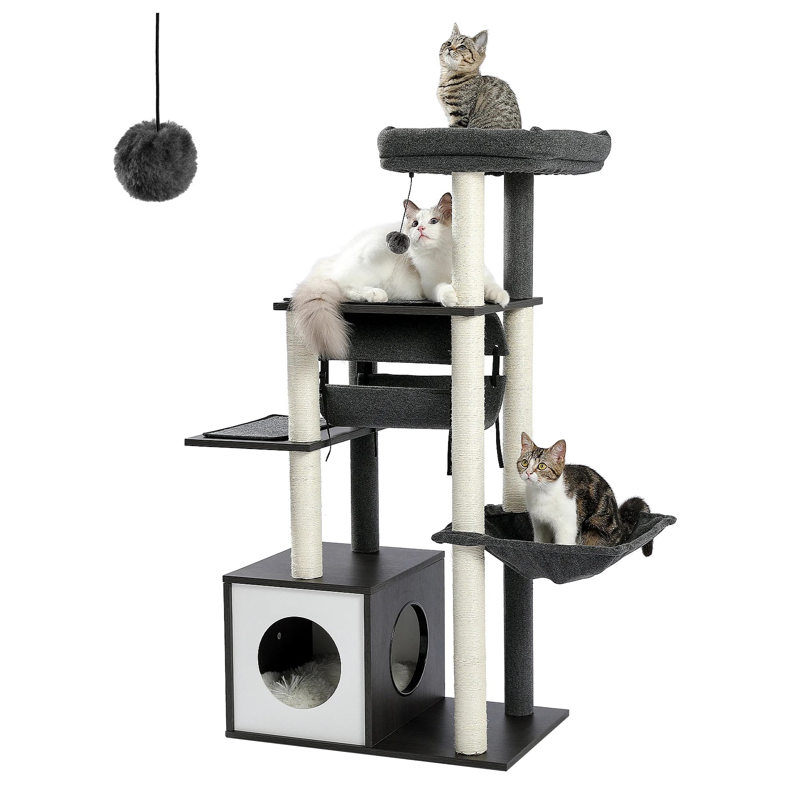 Arbre à chat moderne en bois
