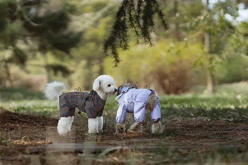 Imperméable avec harnais intégré pour chien