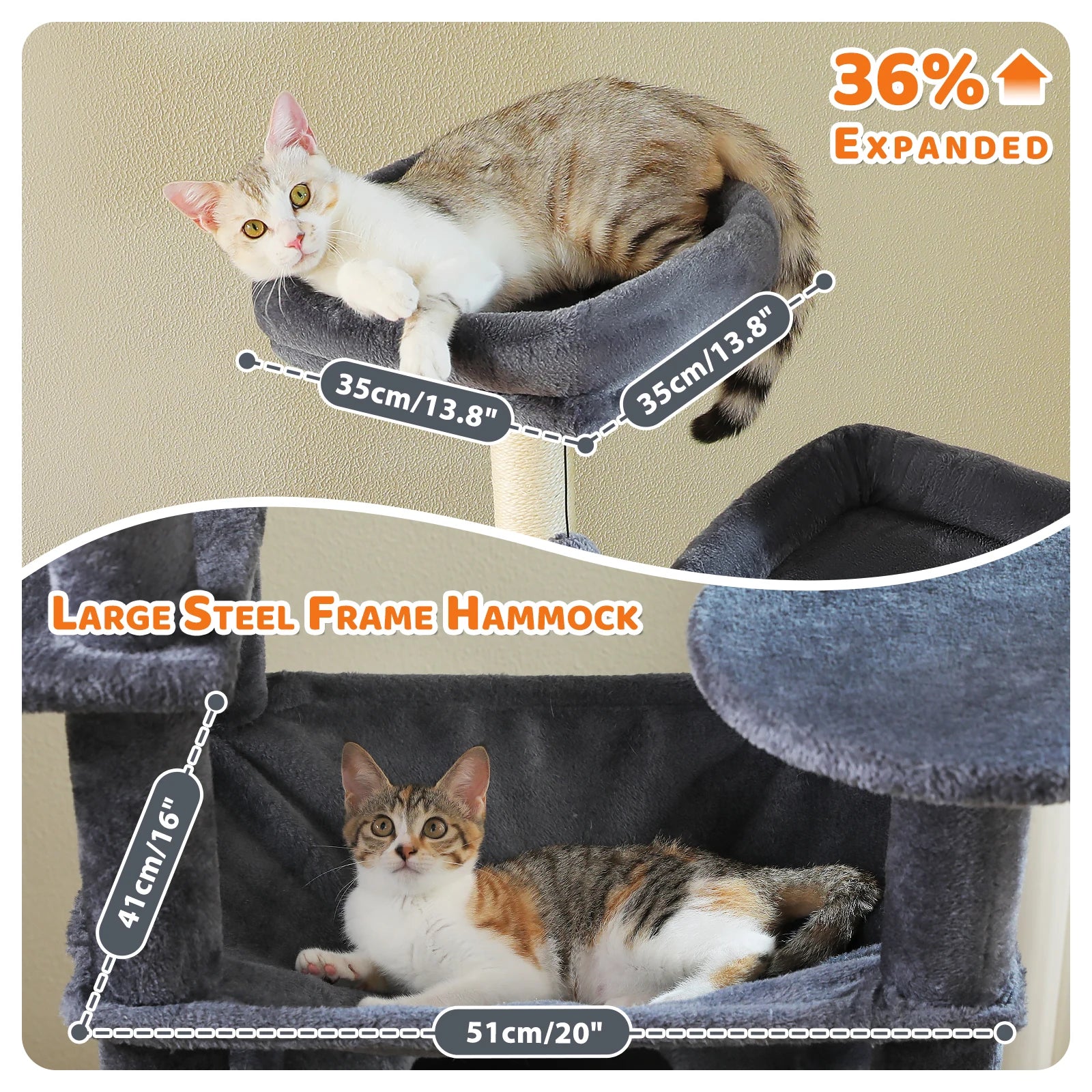Grand arbre à chat multi-niveaux