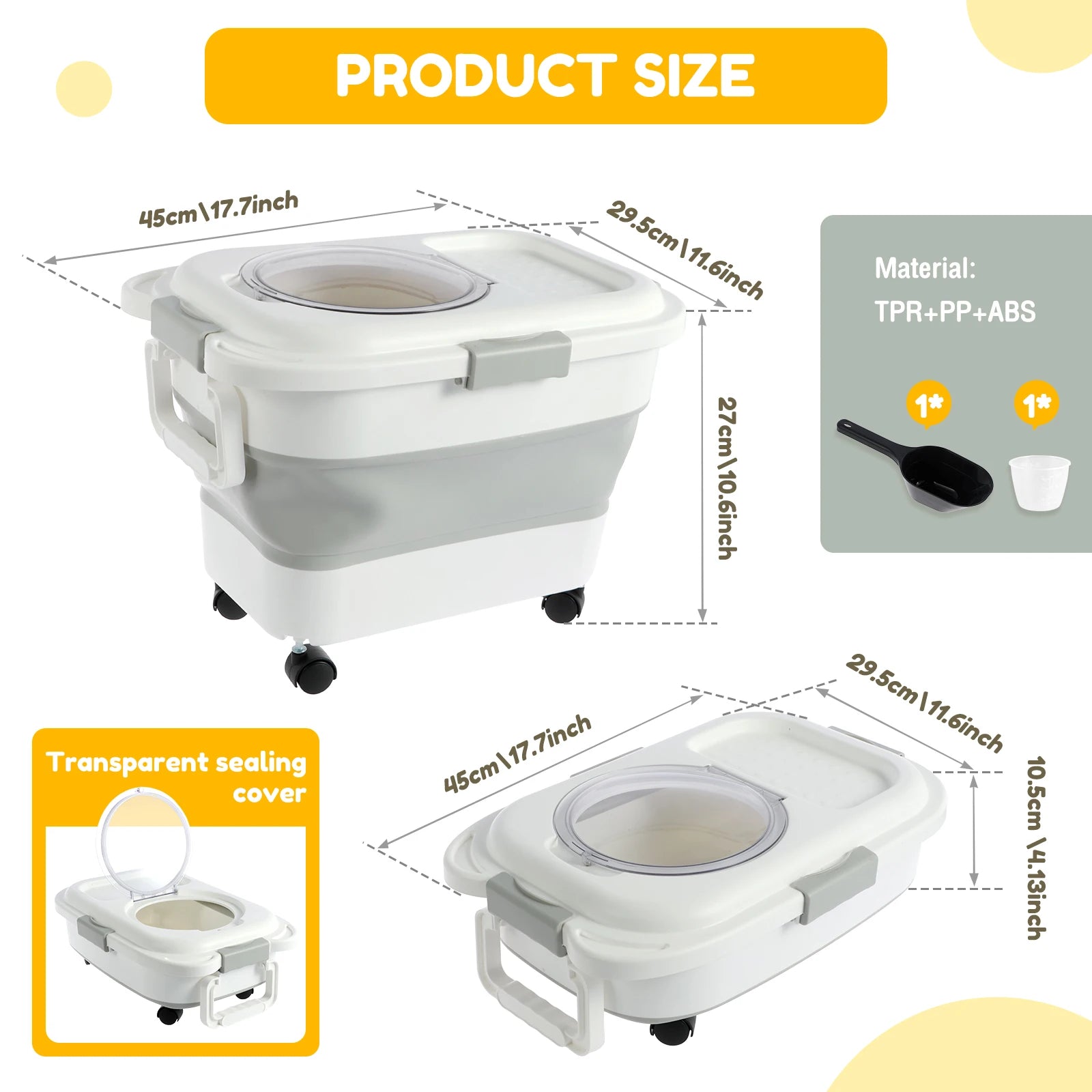 Boîte pliable pour nourriture pour animaux