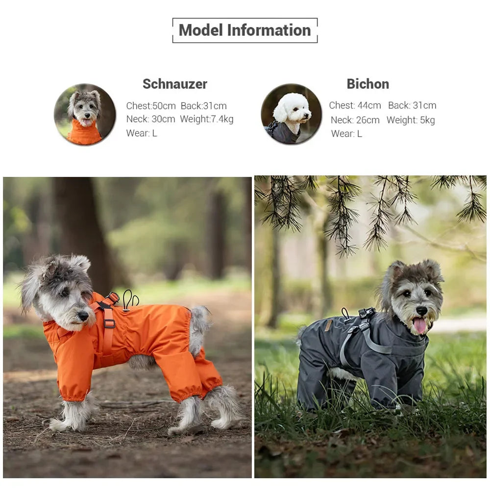 Imperméable avec harnais intégré pour chien