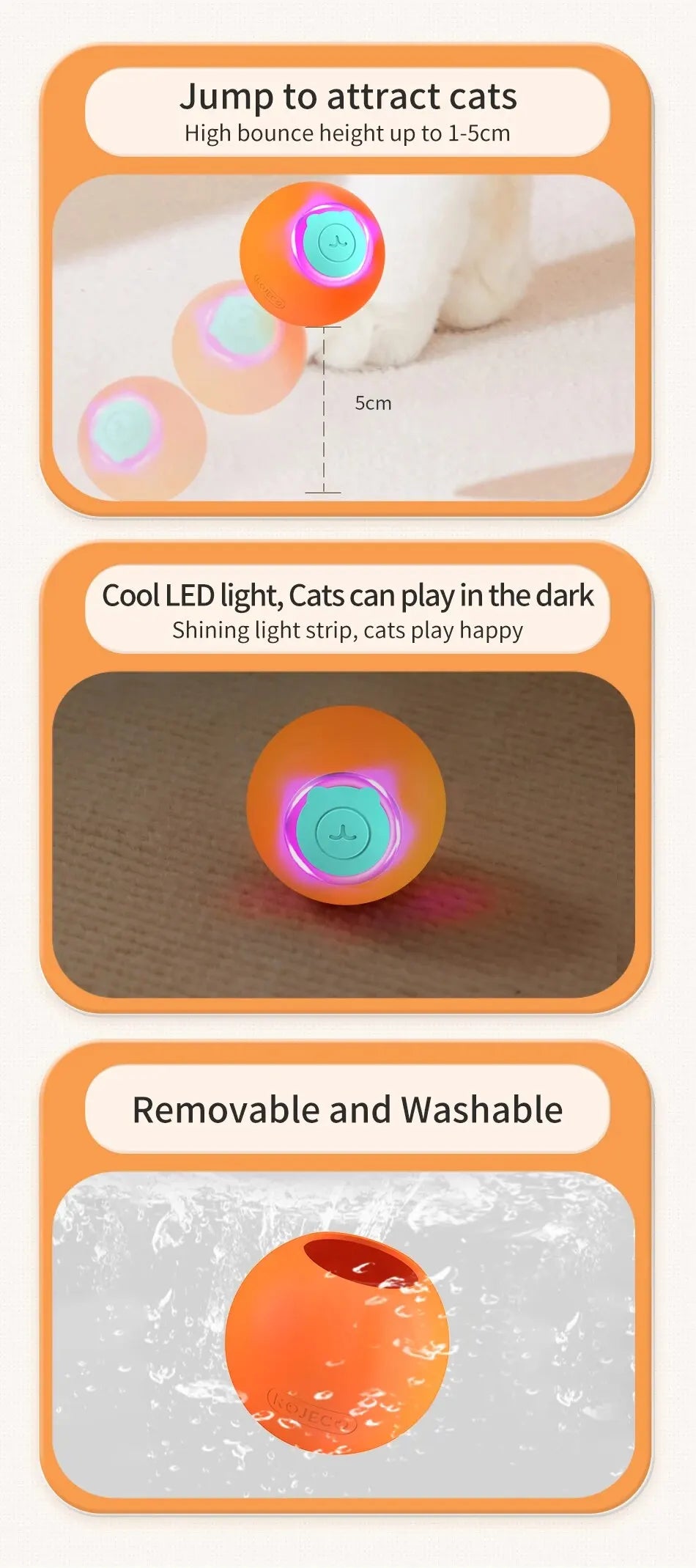 Balle électrique intelligente pour chat