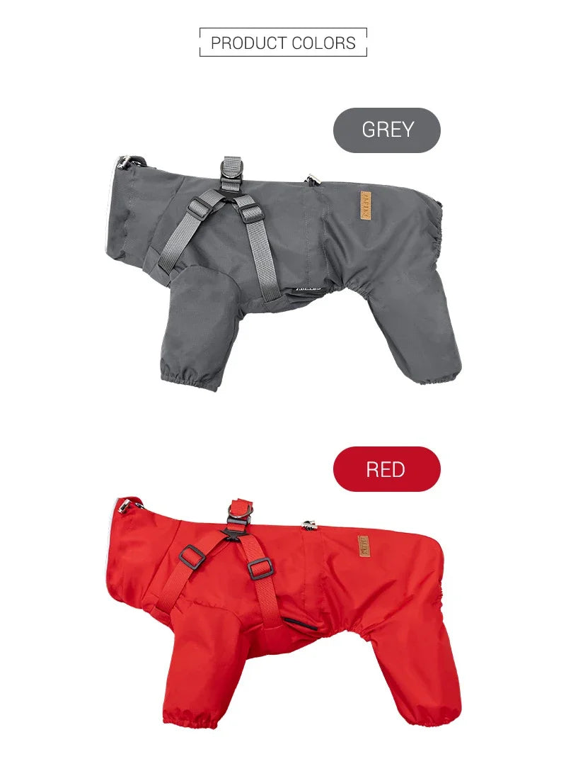 Imperméable avec harnais intégré pour chien