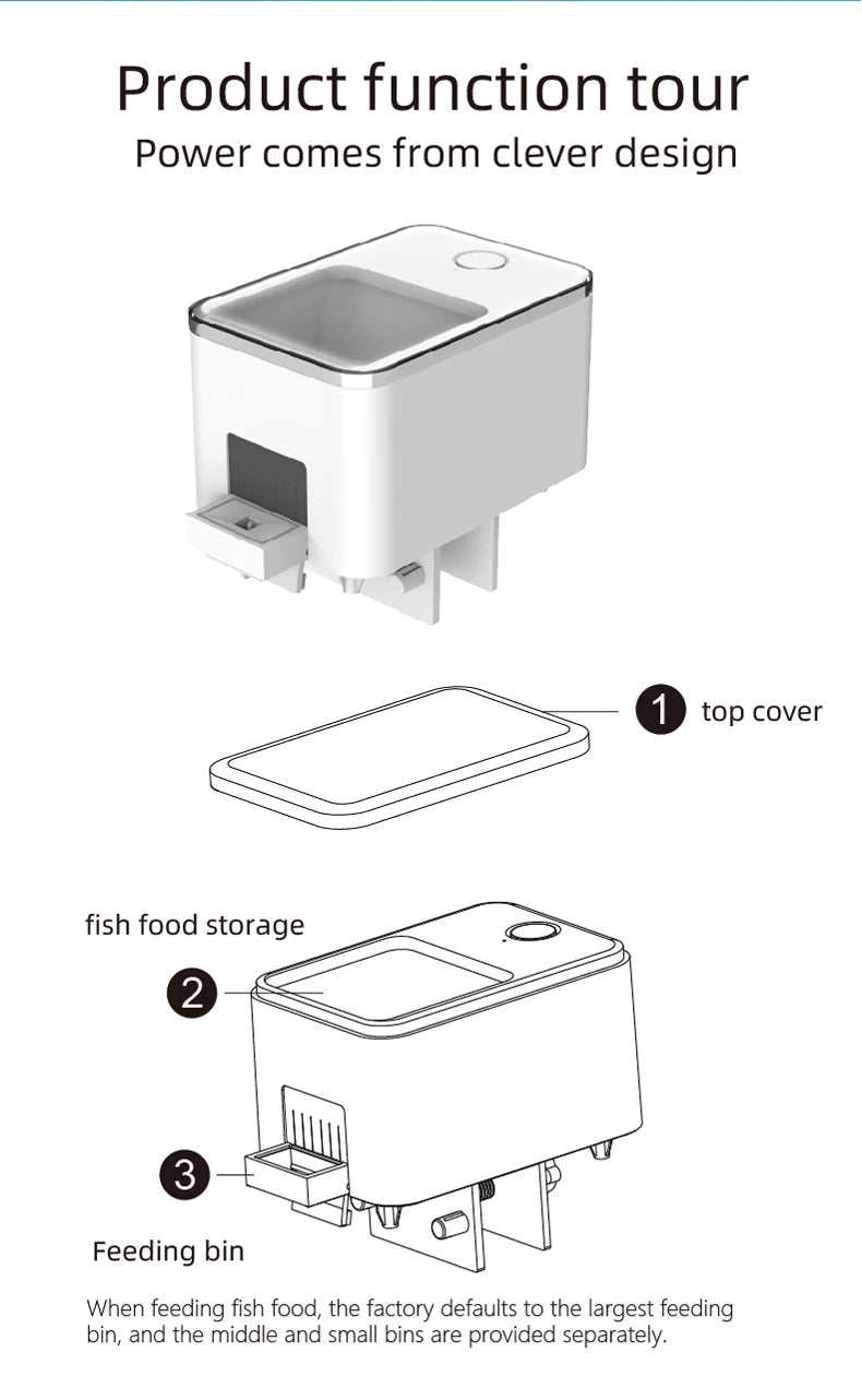 Large Capacity Fish Feeder with WIFI app