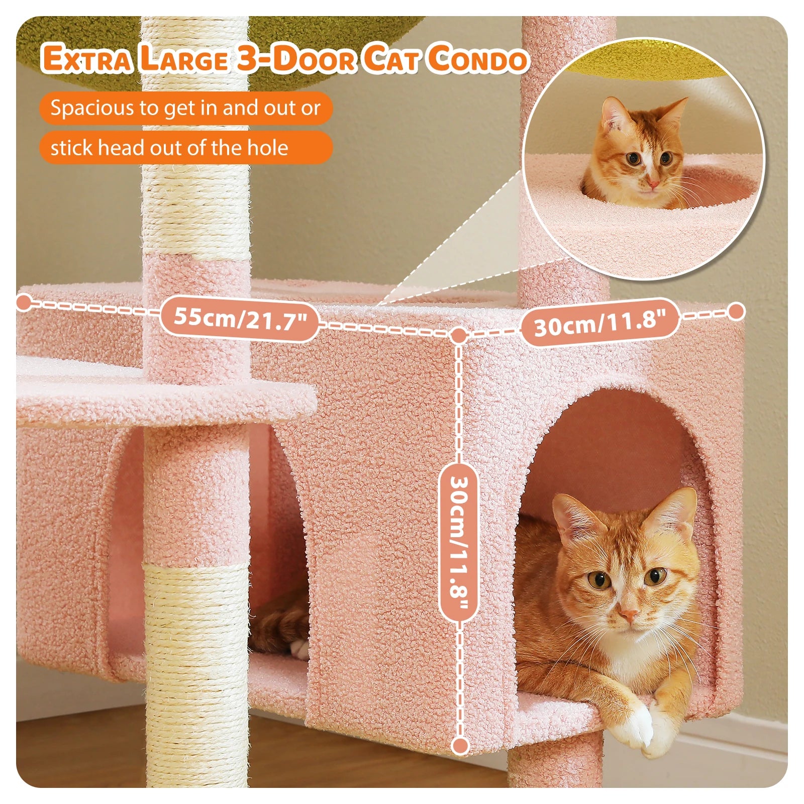 Grand arbre à chat multi-niveaux