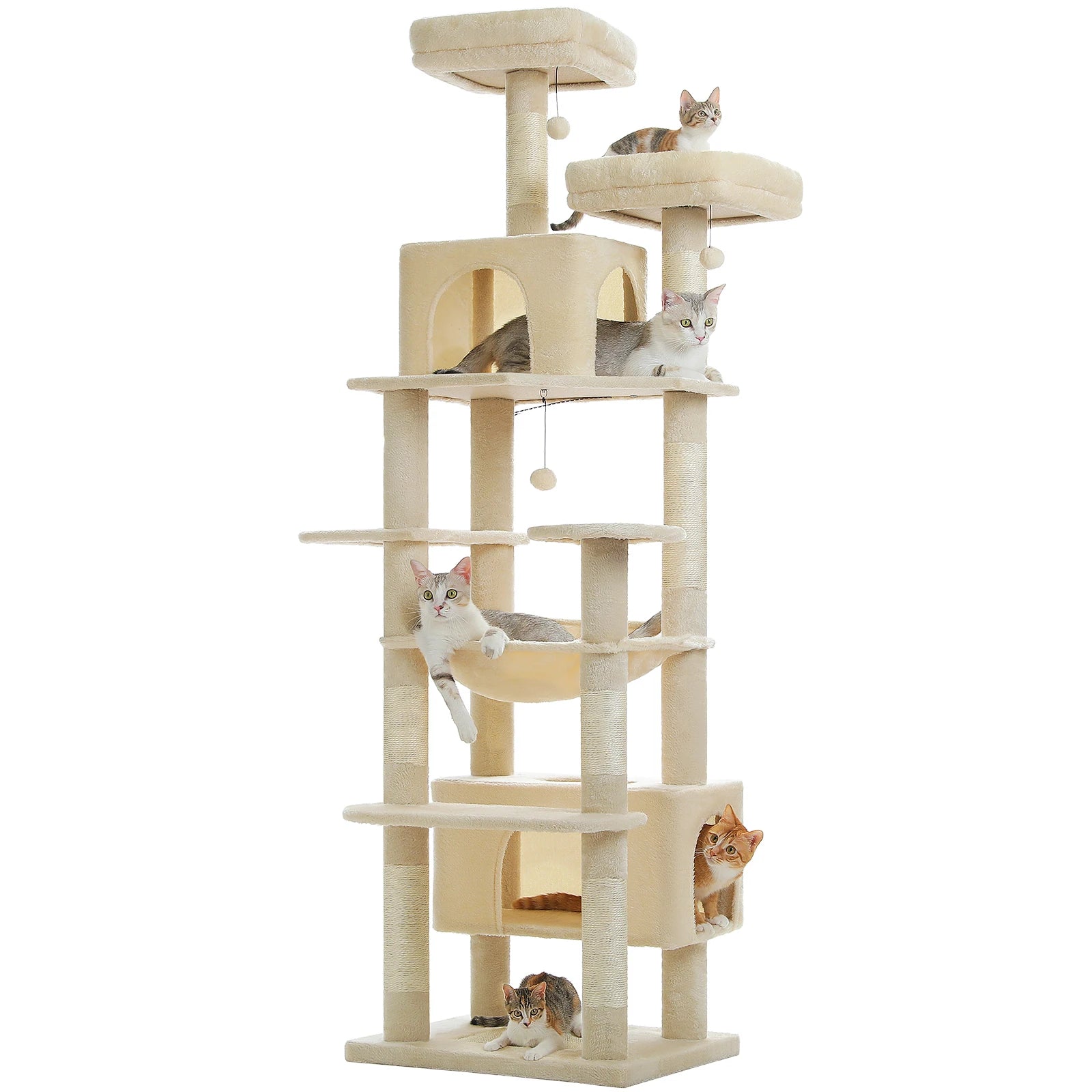 Grand arbre à chat multi-niveaux