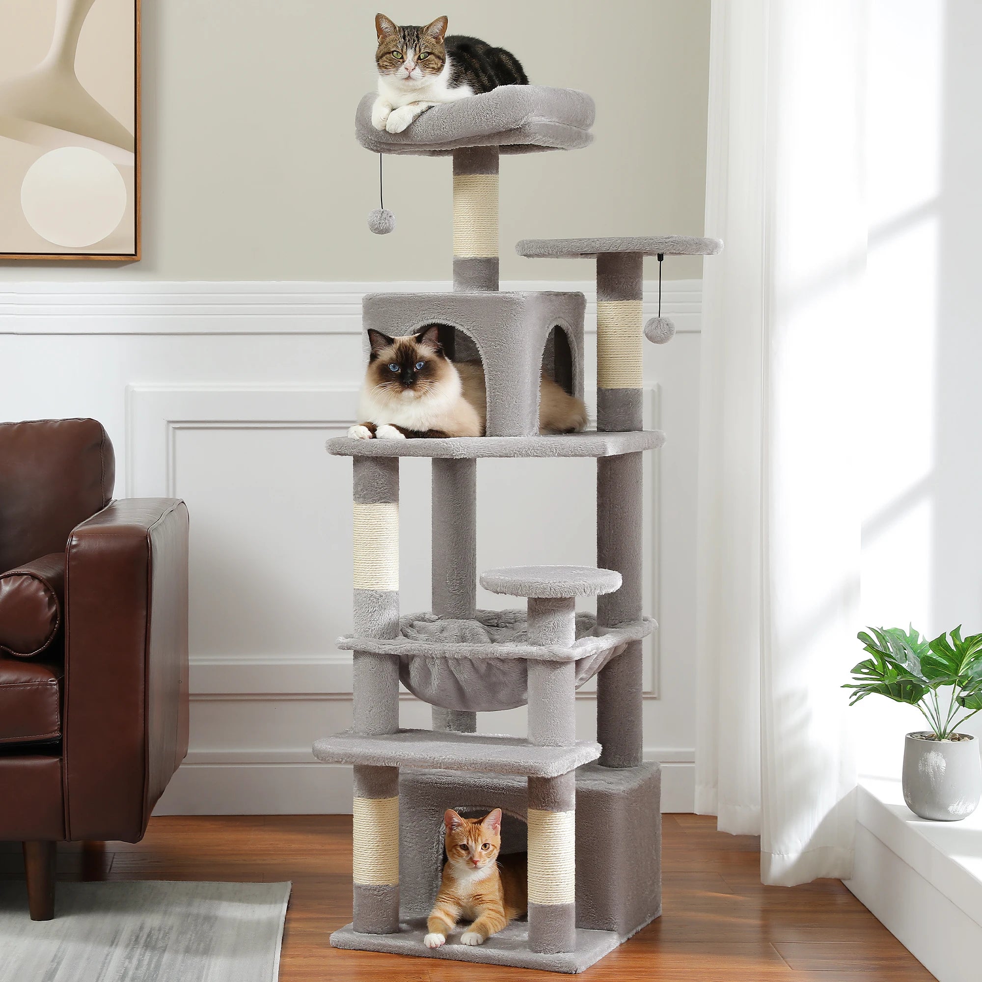 Large Grey Cat Tree