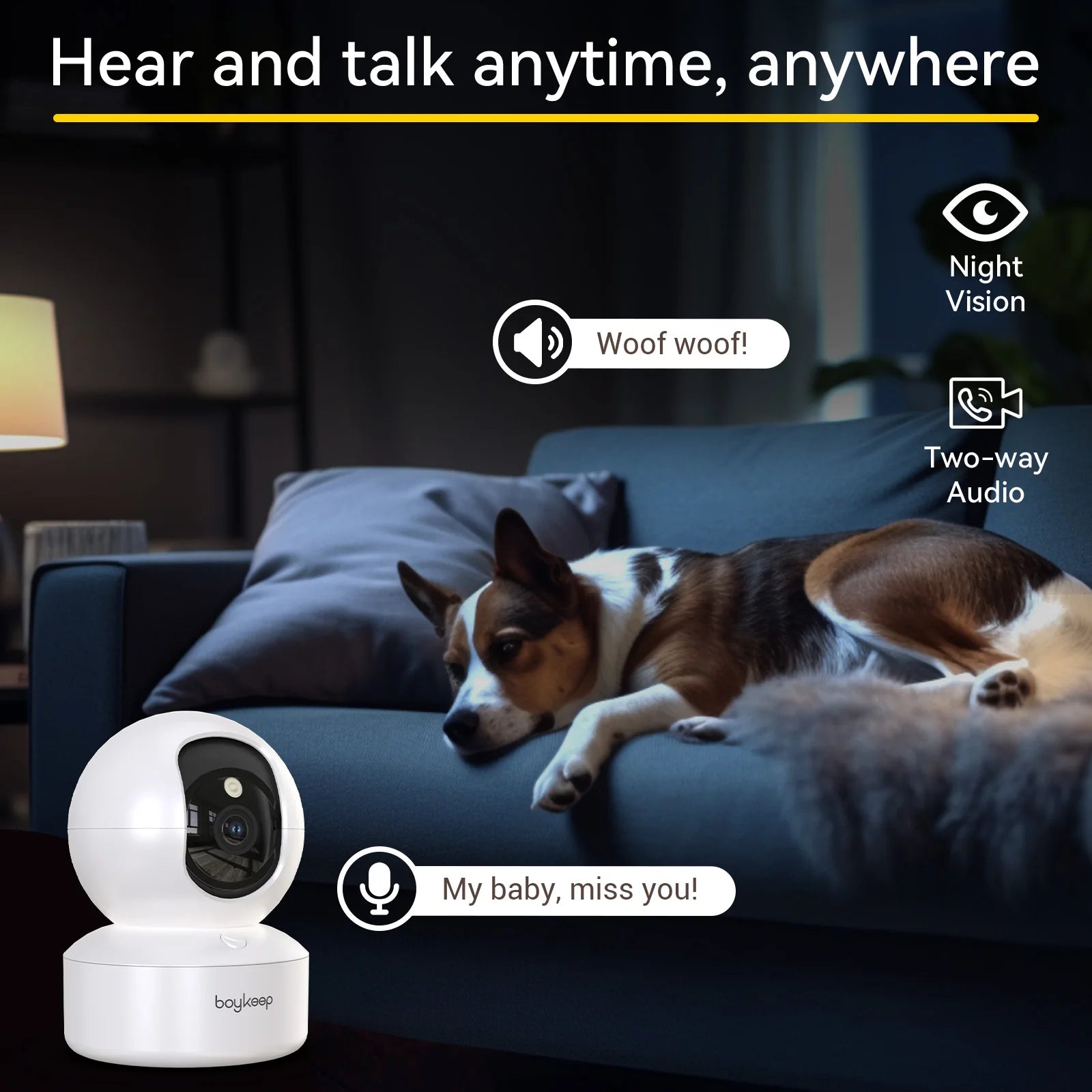 Caméra pour chien connectée
