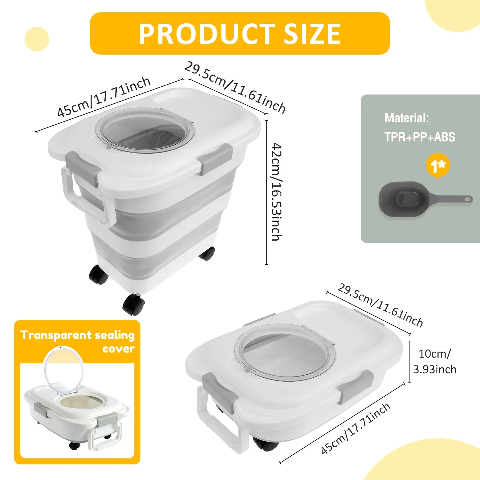 Boîte pliable pour nourriture pour animaux