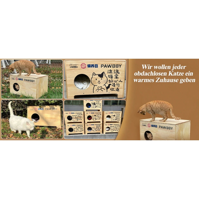 Smart Cat Litter Box with Wood Design