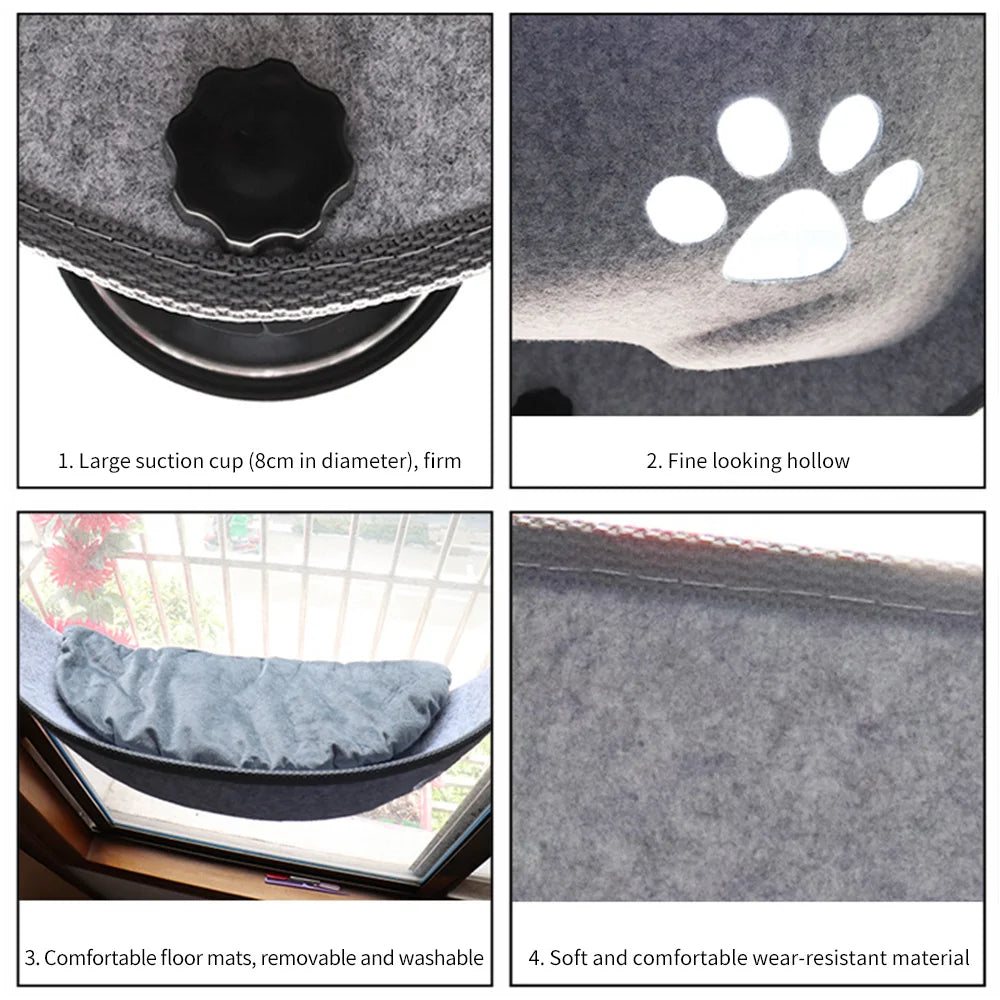 Window Grey Cat Hammock