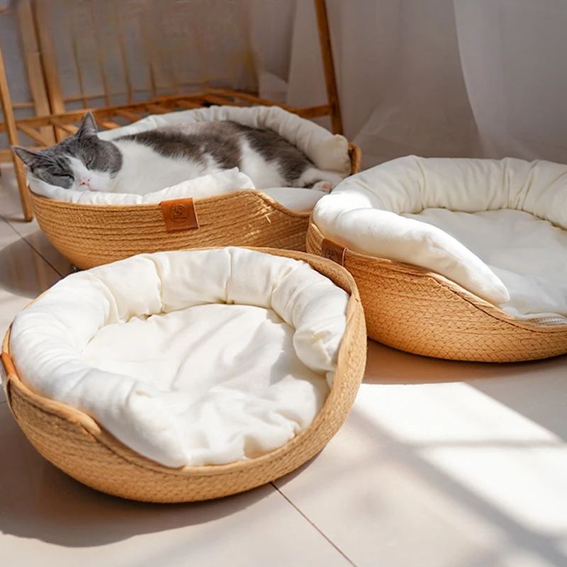 Woven Bamboo Pet Bed