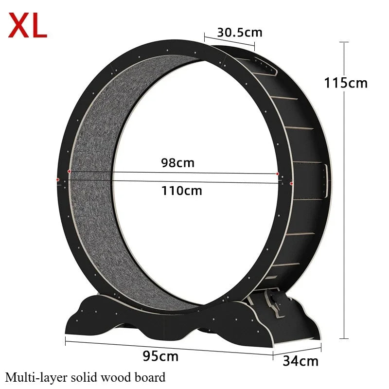 XL Wooden Cat Treadmill Exercise Roller