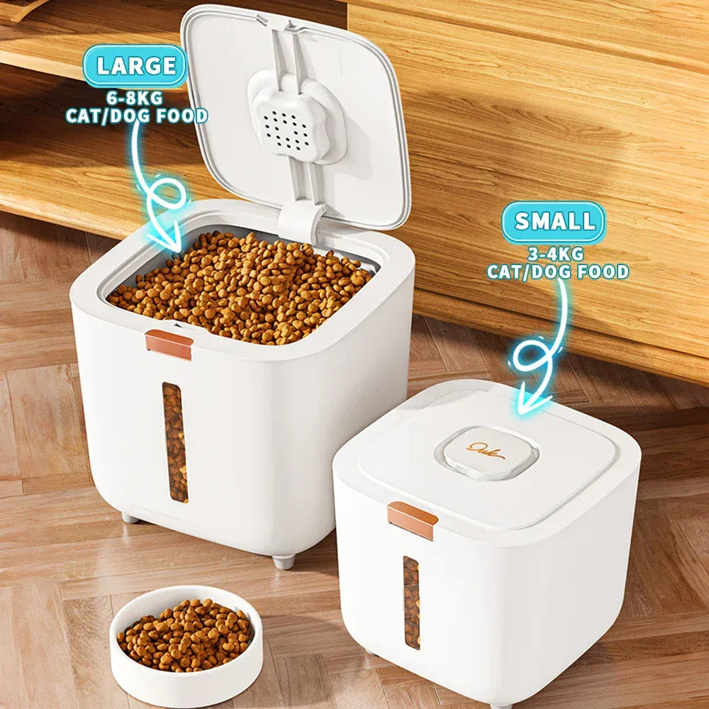 TechnuPet Smart Dog Feeder Airtight Pet Food Storage Barrel