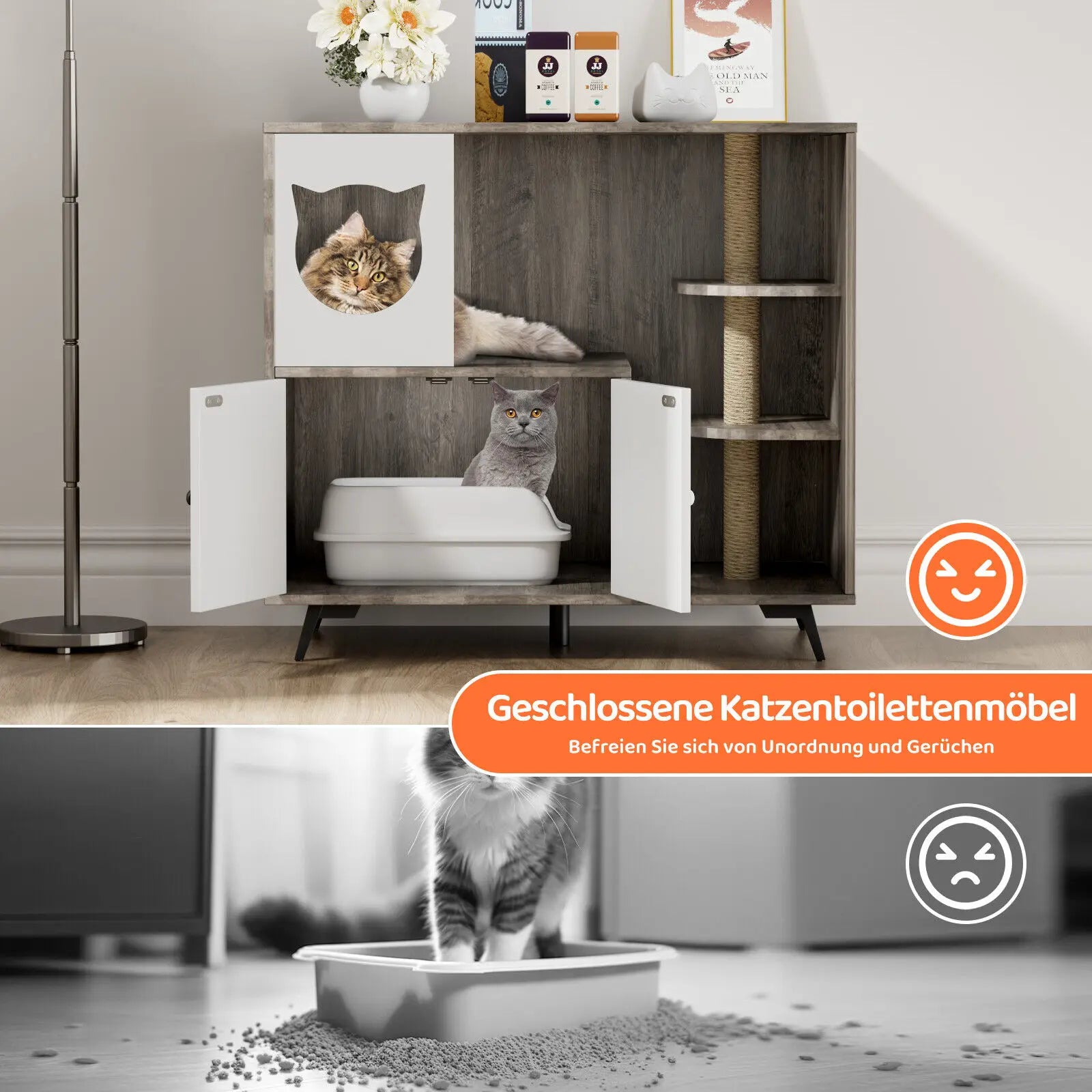 TechnuPet Cat Litters Cat Litter Box Cabinet