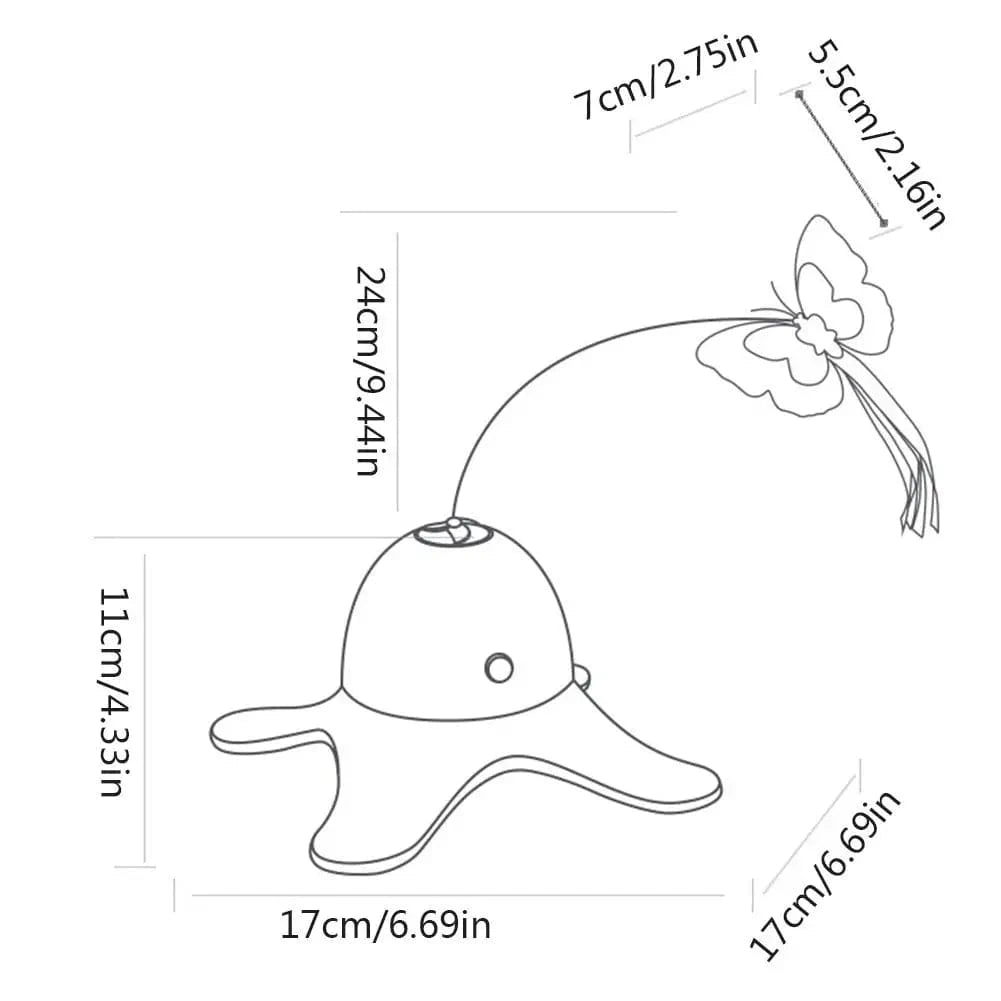 TechnuPet Cat Toys Electric Rotating Butterfly Cat Toy