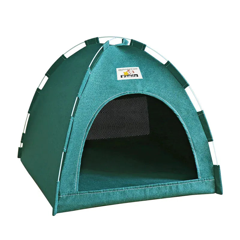 TechnuPet Cat Houses Four Seasons Green / S 36x36x28cm Foldable All-Season Cat Tent House