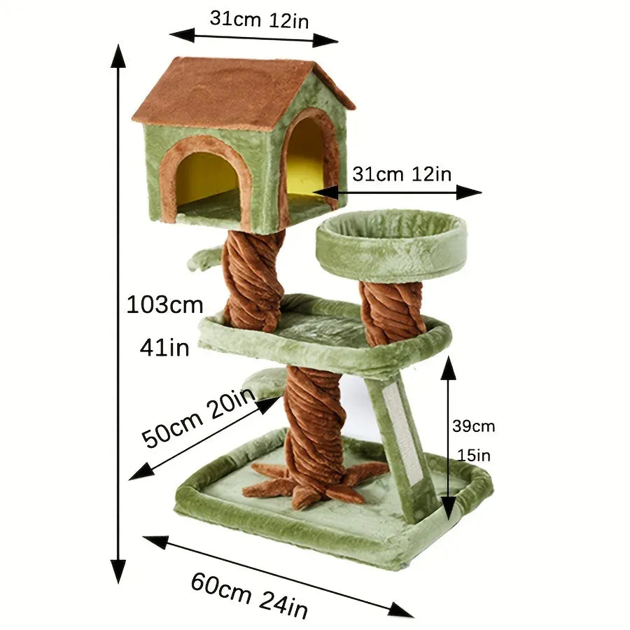 TechnuPet Cat Tree Large Tree House Forest Cat Tree Tower
