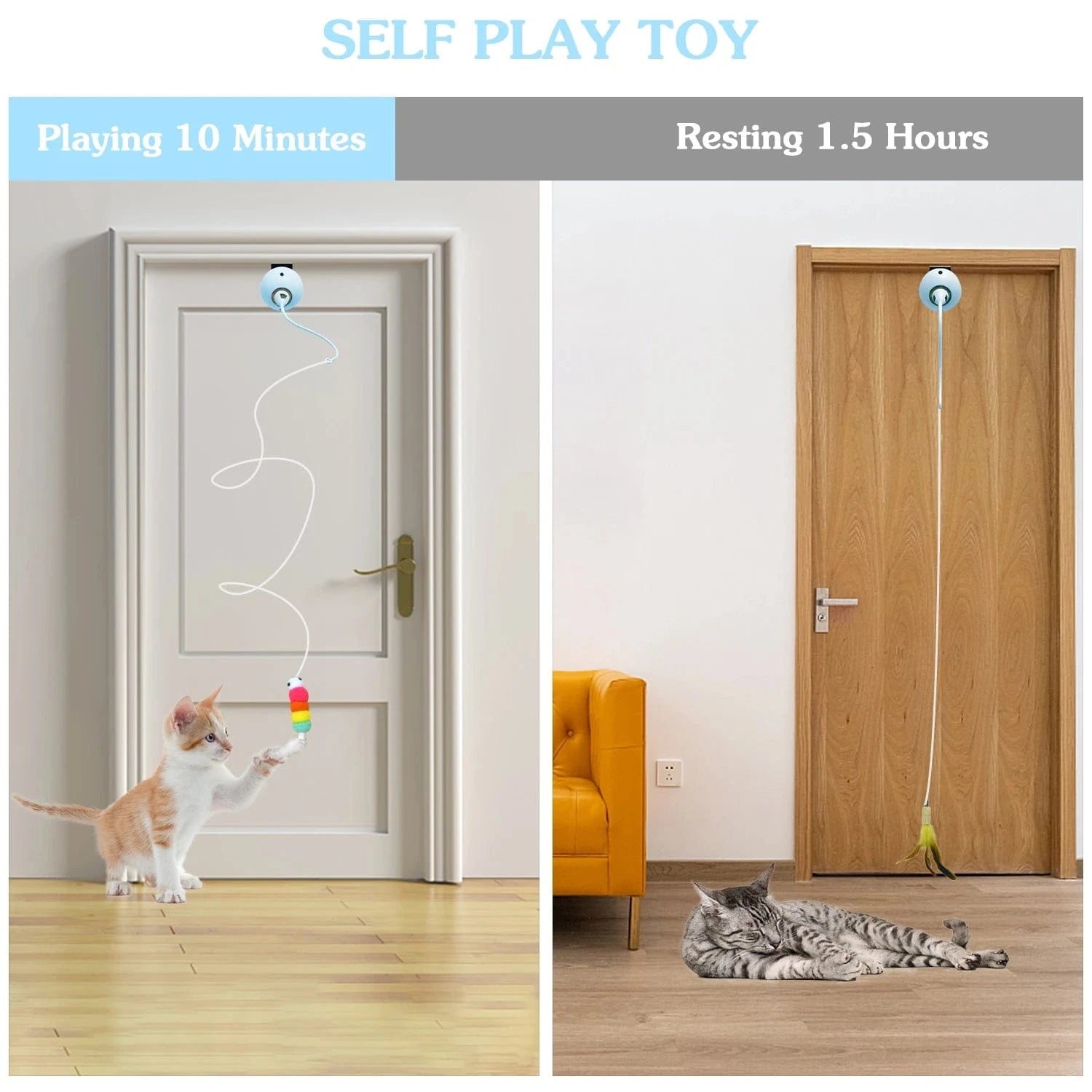 TechnuPet Smart Cat Toys Interactive Electric Feather Cat Toy
