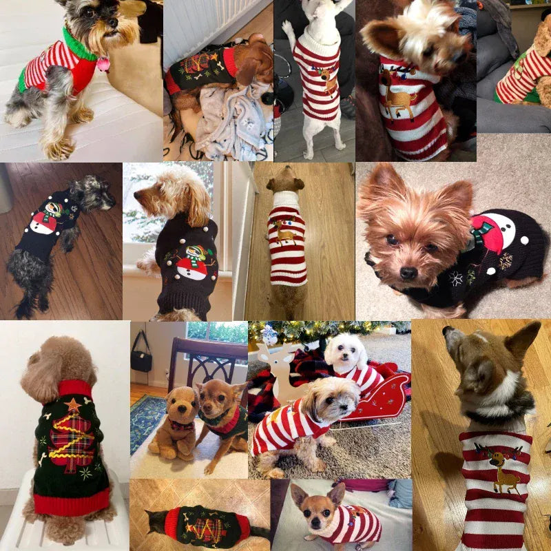 TechnuPet Dog Sweaters Knitted Christmas Dog Sweater