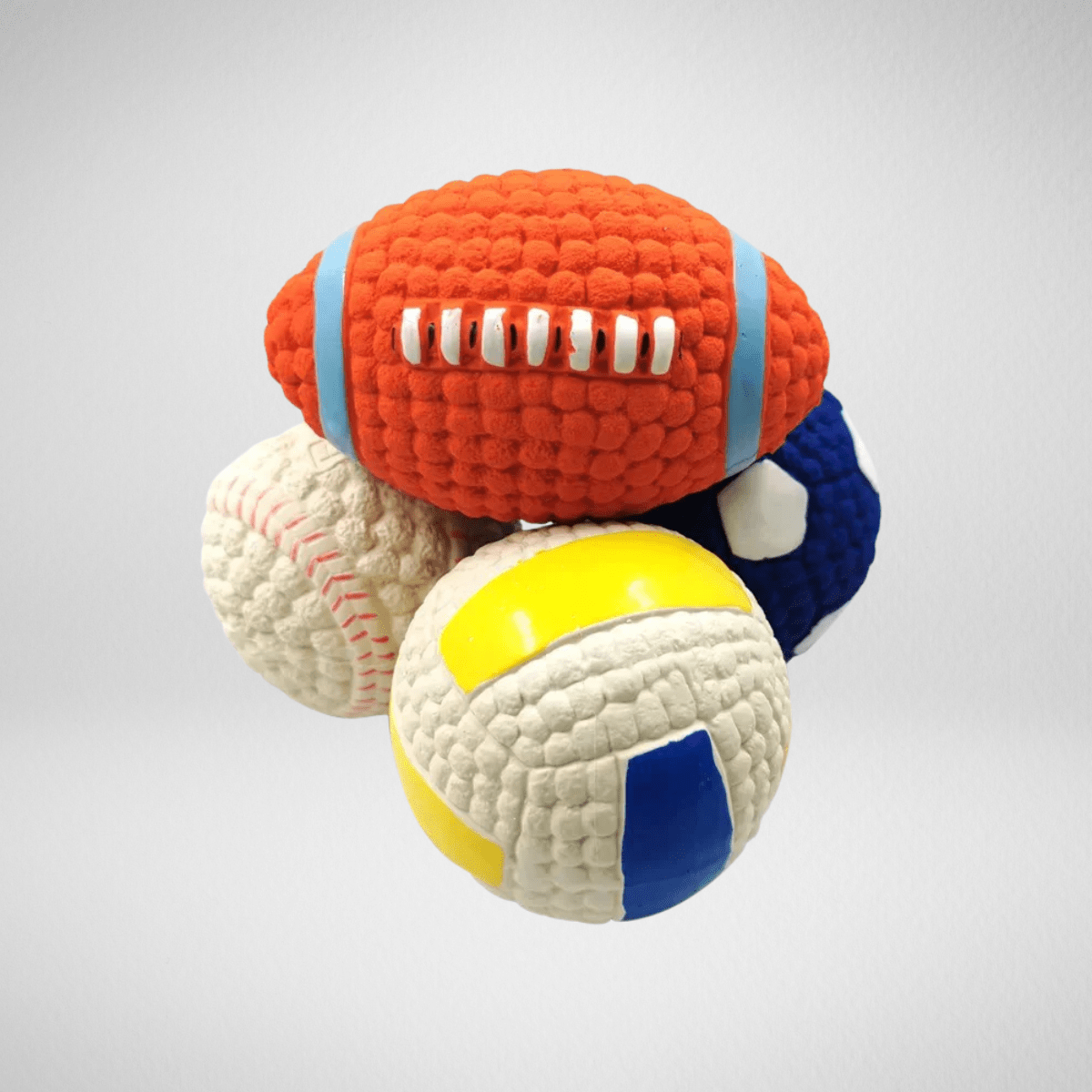 TechnuPet Dog Toys Latex Sports Ball Squeaky Dog Toy