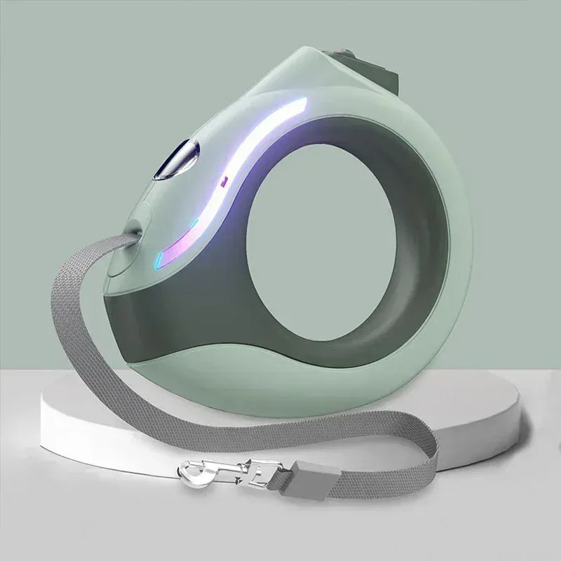 TechnuPet Dog Leash 3m green(with light) / CHINA Luminous Retractable Dog Leash