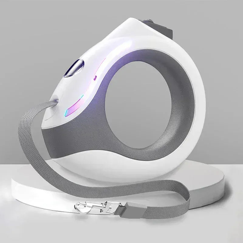 TechnuPet Dog Leash 3m white(with light) / CHINA Luminous Retractable Dog Leash