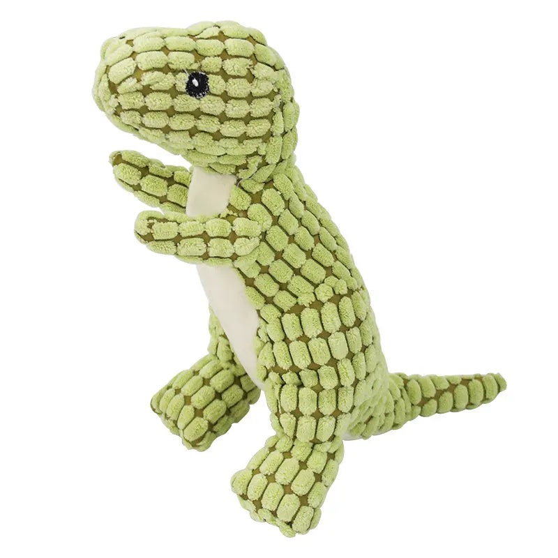 TechnuPet Dog Toys Green Corn wool toy Plush Dinosaur Squeaky Dog Toy
