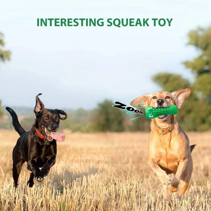 TechnuPet Dog Toys Green Rubber Chew Toy for Aggressive Chewers